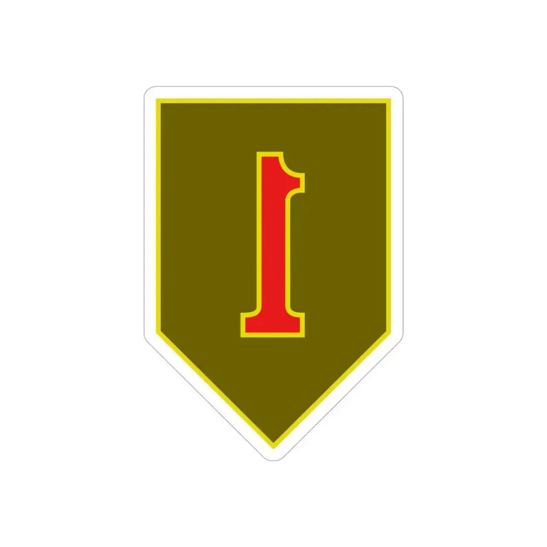 1st Infantry Division (U.S. Army) REVERSE PRINT Transparent Die-Cut STICKER - The Sticker Space