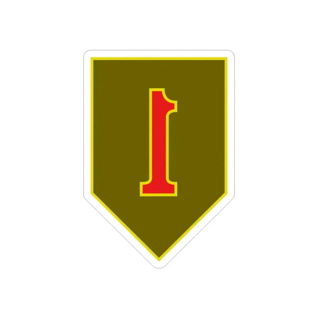 1st Infantry Division (U.S. Army) REVERSE PRINT Transparent Die-Cut STICKER - The Sticker Space