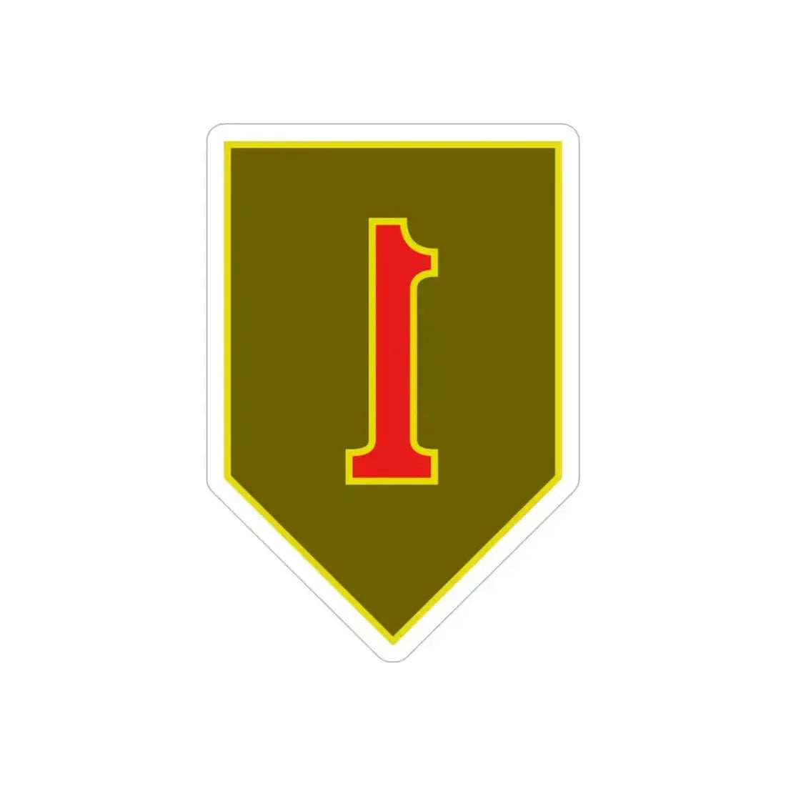 1st Infantry Division (U.S. Army) REVERSE PRINT Transparent Die-Cut STICKER - The Sticker Space