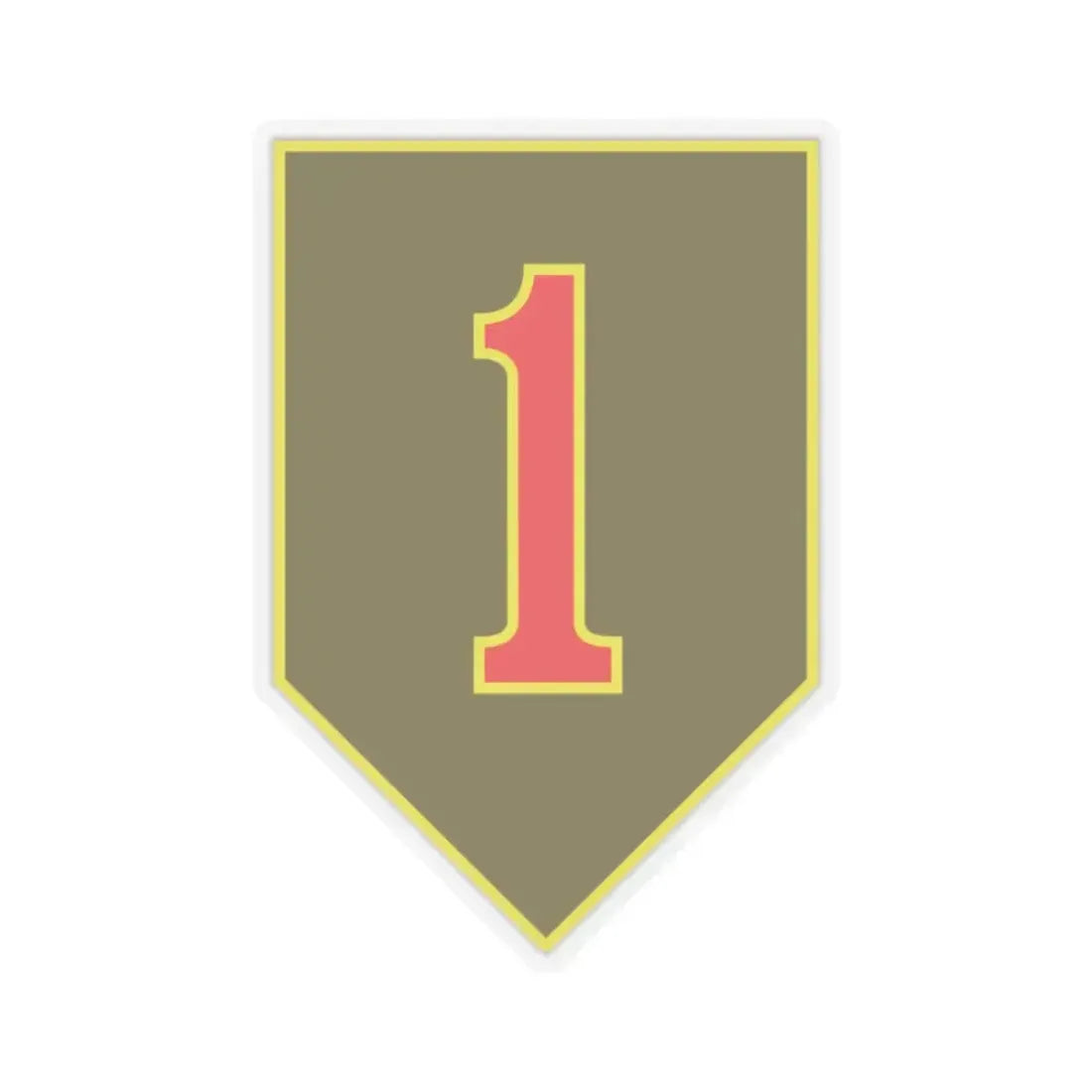 1st Infantry Division (U.S. Army) STICKER Vinyl Kiss-Cut Decal 2 Inch Transparent - The Sticker Space