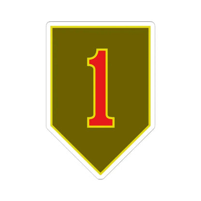 1st Infantry Division (U.S. Army) STICKER Vinyl Kiss-Cut Decal 4 Inch White - The Sticker Space