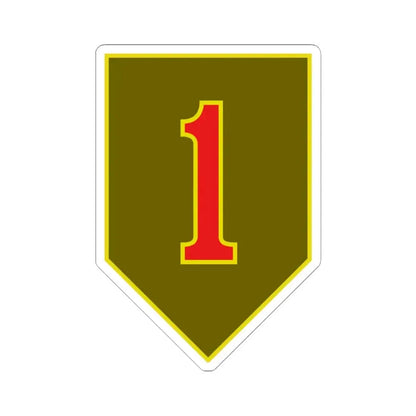 1st Infantry Division (U.S. Army) STICKER Vinyl Kiss-Cut Decal 6 Inch White - The Sticker Space