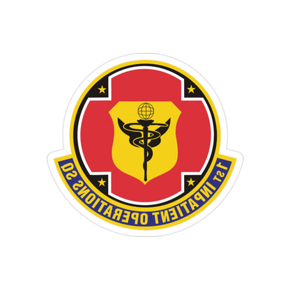 1st Inpatient Operations Squadron (U.S. Air Force) REVERSE PRINT Transparent STICKER-2" × 2"-The Sticker Space