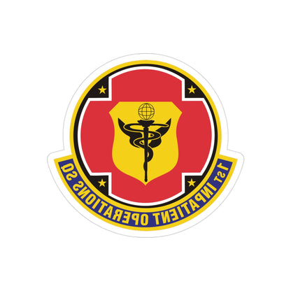 1st Inpatient Operations Squadron (U.S. Air Force) REVERSE PRINT Transparent STICKER-3" × 3"-The Sticker Space