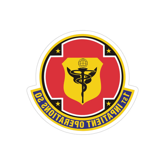 1st Inpatient Operations Squadron (U.S. Air Force) REVERSE PRINT Transparent STICKER-6" × 6"-The Sticker Space