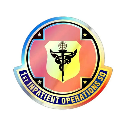 1st Inpatient Operations Squadron (U.S. Air Force) Holographic STICKER Die-Cut Vinyl Decal 2 Inch Holographic - The Sticker Space