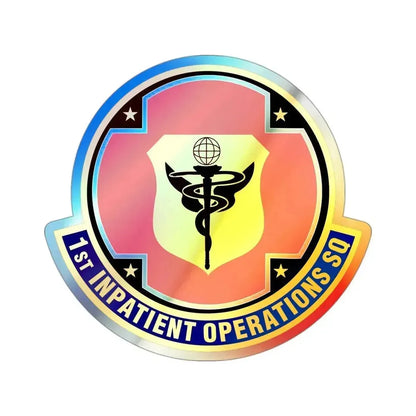 1st Inpatient Operations Squadron (U.S. Air Force) Holographic STICKER Die-Cut Vinyl Decal 3 Inch Holographic - The Sticker Space