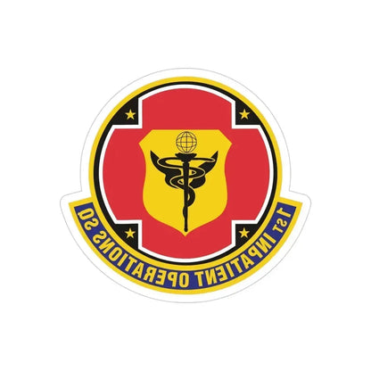 1st Inpatient Operations Squadron (U.S. Air Force) REVERSE PRINT Transparent Die-Cut STICKER 4 Inch Die-Cut Transparent - The Sticker Space