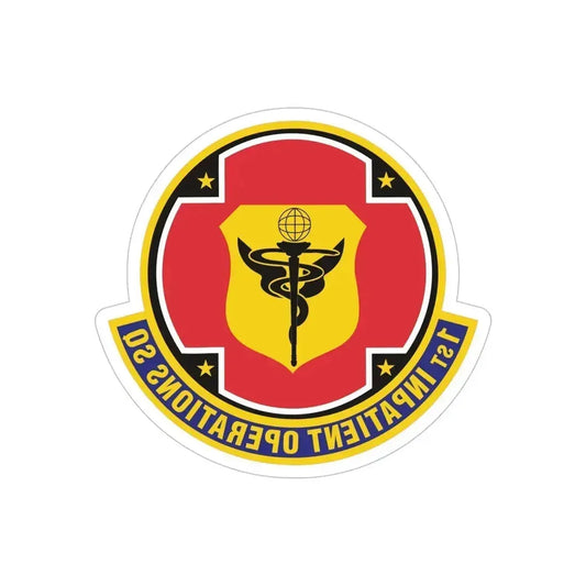 1st Inpatient Operations Squadron (U.S. Air Force) REVERSE PRINT Transparent Die-Cut STICKER 6 Inch Die-Cut Transparent - The Sticker Space