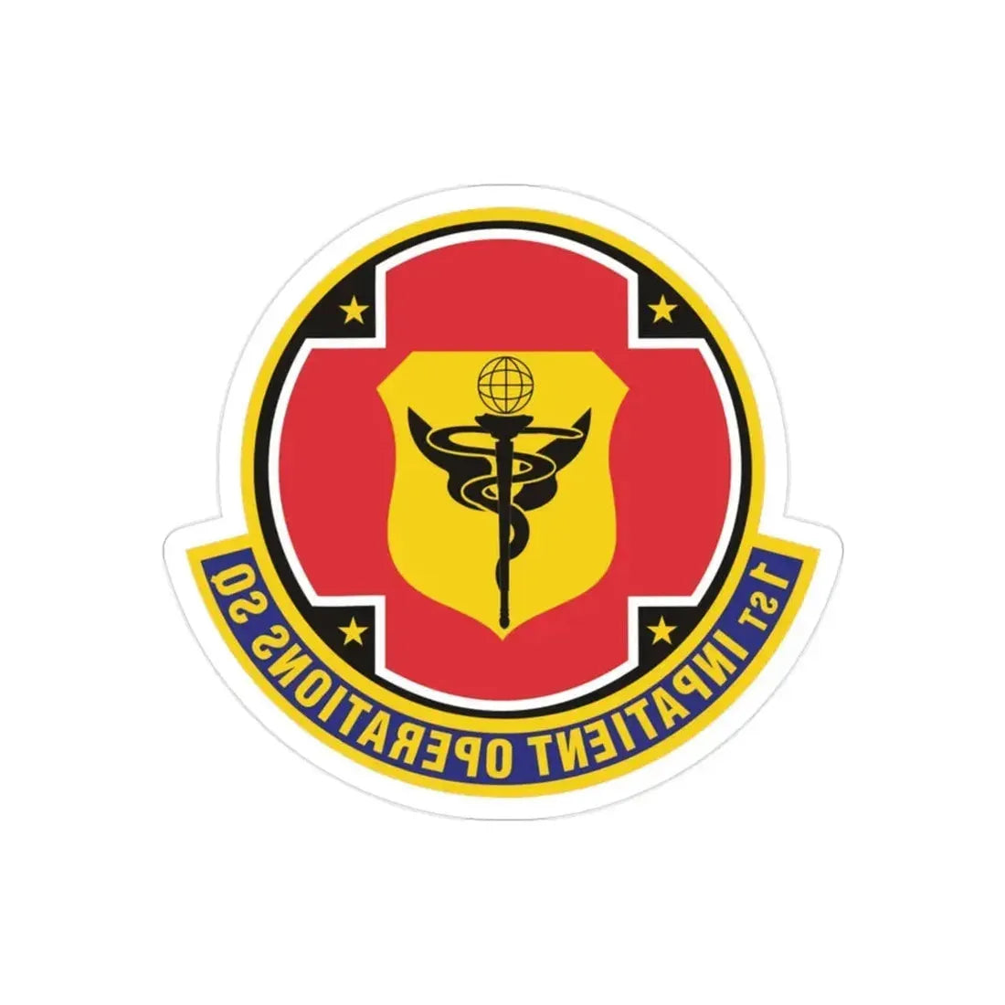 1st Inpatient Operations Squadron (U.S. Air Force) REVERSE PRINT Transparent Die-Cut STICKER - The Sticker Space