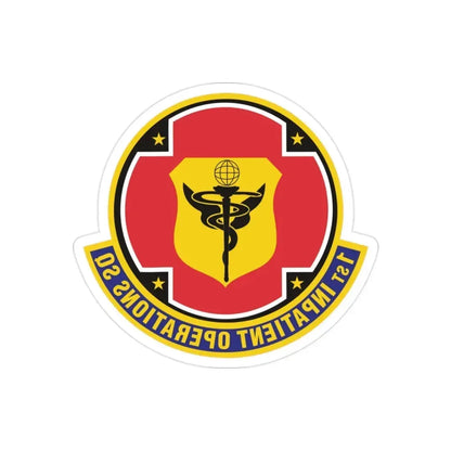 1st Inpatient Operations Squadron (U.S. Air Force) REVERSE PRINT Transparent Die-Cut STICKER - The Sticker Space