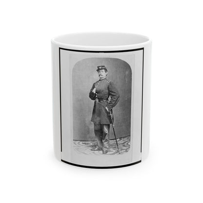 1st Lieutenant August Bitter, Union Officer In The 24th Illinois Regiment, Full-Length Portrait, Standing, Facing Front (U.S. Civil War) White Coffee Mug