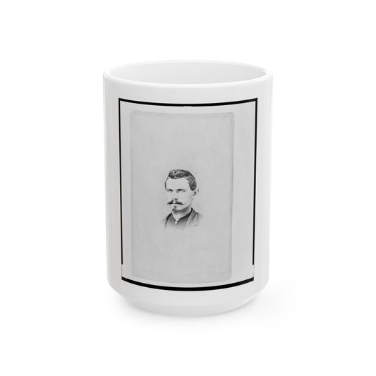 1st Lieutenant Charles Reifert (Reiffert), Union Officer In The 32nd Indiana Regiment, Bust Portrait, Facing Front (U.S. Civil War) White Coffee Mug