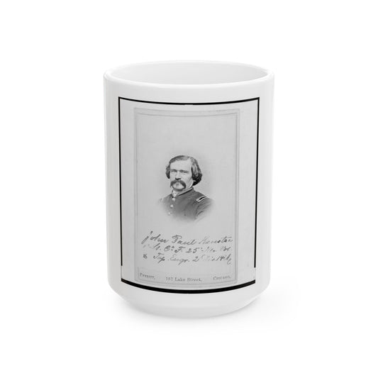 1st Lieutenant John Paul Kuntze, Union Officer, Bust Portrait, Facing Front (U.S. Civil War) White Coffee Mug