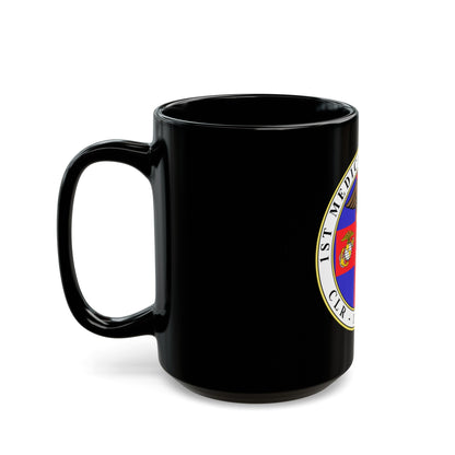 1st Medical Battalion (USMC) Black Coffee Mug-The Sticker Space