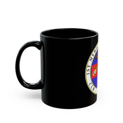 1st Medical Battalion (USMC) Black Coffee Mug-The Sticker Space