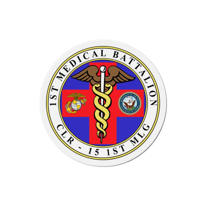 1st Medical Battalion (USMC) Die-Cut Magnet-3 Inch-The Sticker Space