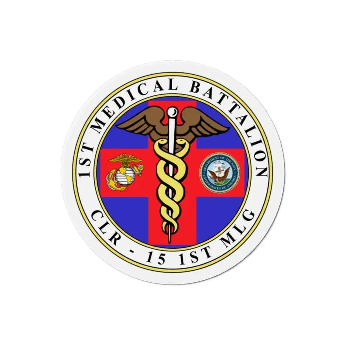 1st Medical Battalion (USMC) Refrigerator Magnet 2 Inch - The Sticker Space