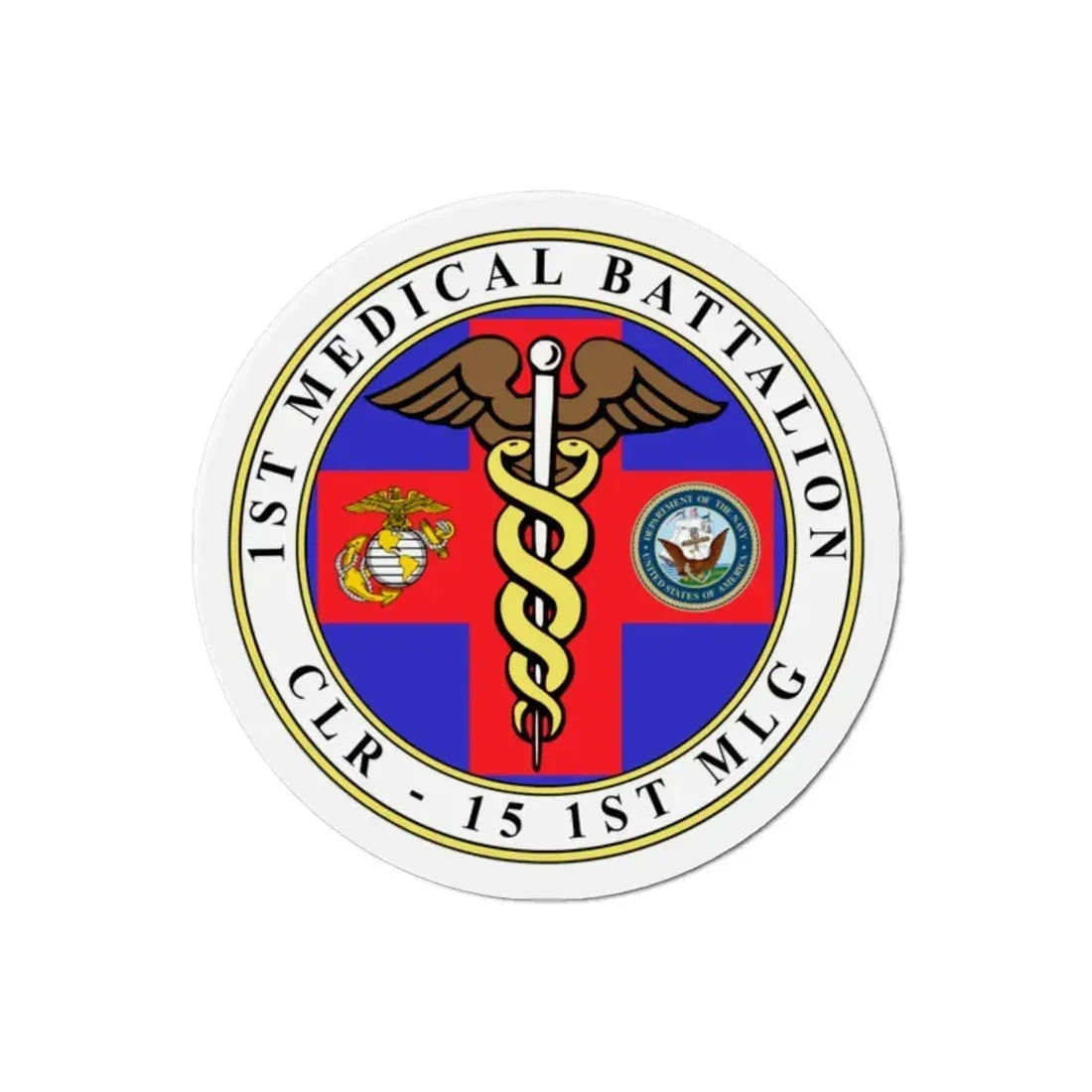 1st Medical Battalion (USMC) Refrigerator Magnet - The Sticker Space