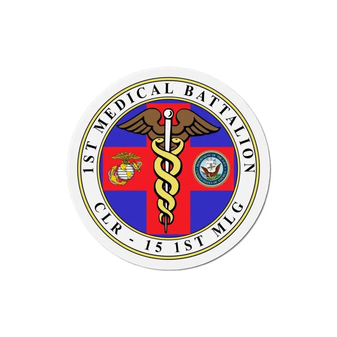 1st Medical Battalion (USMC) Refrigerator Magnet - The Sticker Space