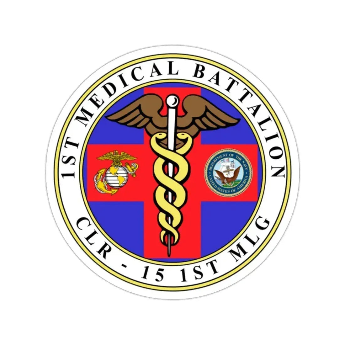 1st Medical Battalion (USMC) STICKER Vinyl Die-Cut Decal - The Sticker Space
