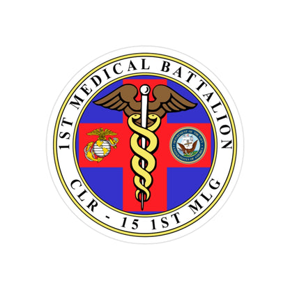 1st Medical Battalion (USMC) Transparent STICKER Die-Cut Vinyl Decal-2 Inch-The Sticker Space