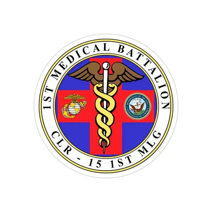 1st Medical Battalion (USMC) Transparent STICKER Die-Cut Vinyl Decal 5 Inch - The Sticker Space