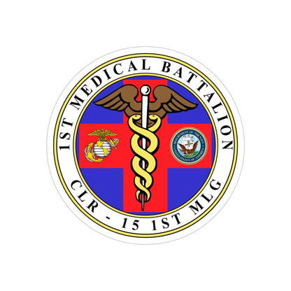 1st Medical Battalion (USMC) Transparent STICKER Die-Cut Vinyl Decal-5 Inch-The Sticker Space