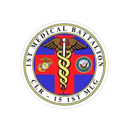 1st Medical Battalion (USMC) Transparent STICKER Die-Cut Vinyl Decal 6 Inch - The Sticker Space