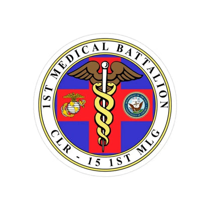 1st Medical Battalion (USMC) Transparent STICKER Die-Cut Vinyl Decal - The Sticker Space