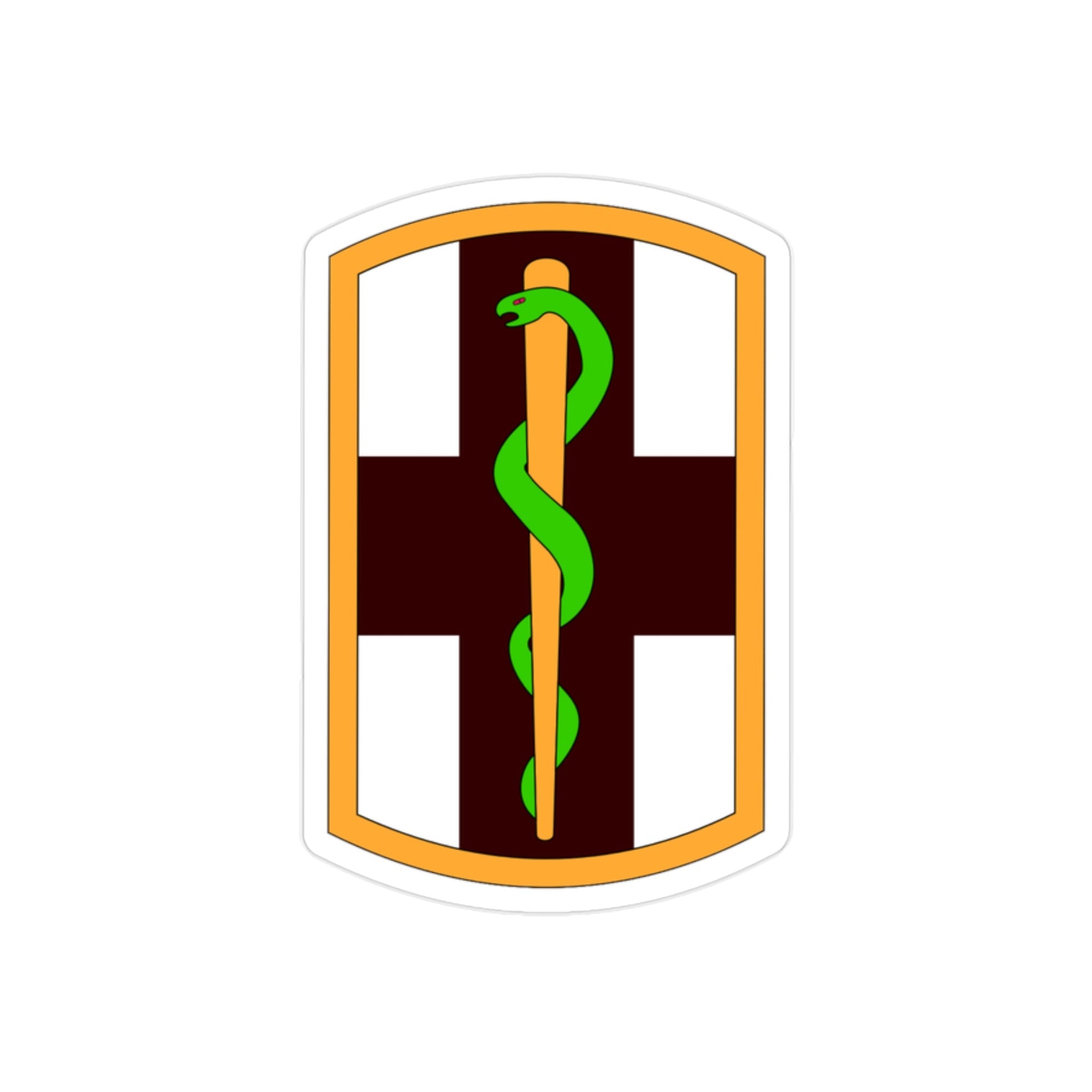 1st Medical Brigade (U.S. Army) REVERSE PRINT Transparent STICKER-2 Inch-The Sticker Space