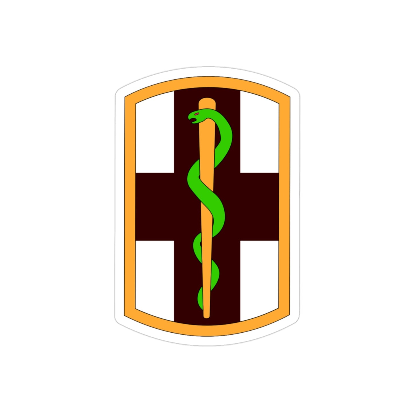 1st Medical Brigade (U.S. Army) REVERSE PRINT Transparent STICKER-3 Inch-The Sticker Space