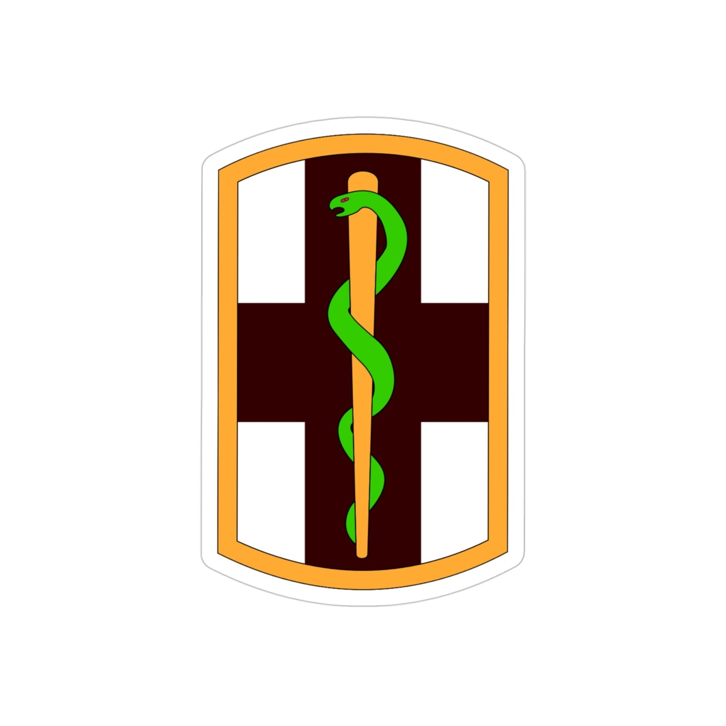 1st Medical Brigade (U.S. Army) REVERSE PRINT Transparent STICKER-4" × 4"-The Sticker Space