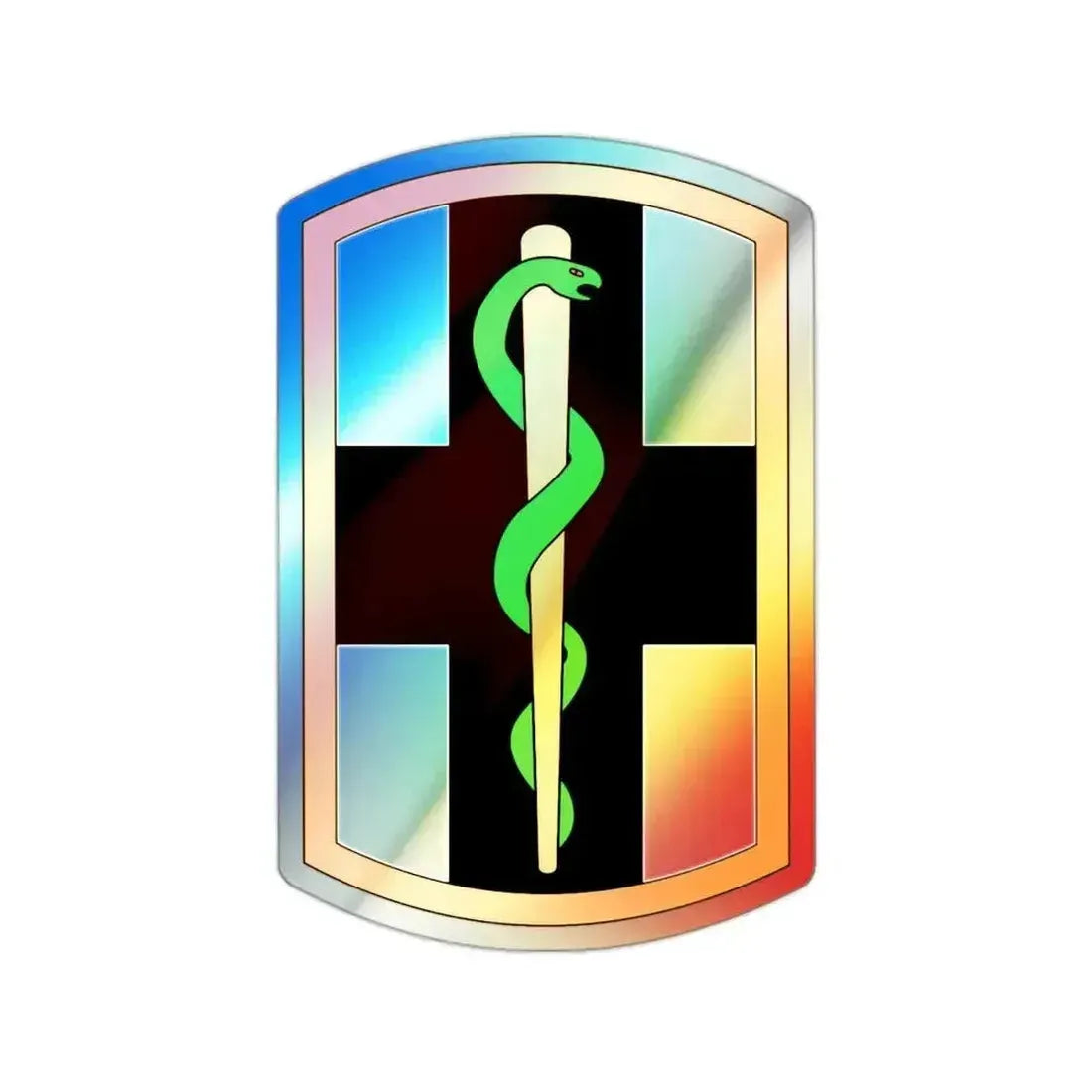1st Medical Brigade (U.S. Army) Holographic STICKER Die-Cut Vinyl Decal 2 Inch Holographic - The Sticker Space