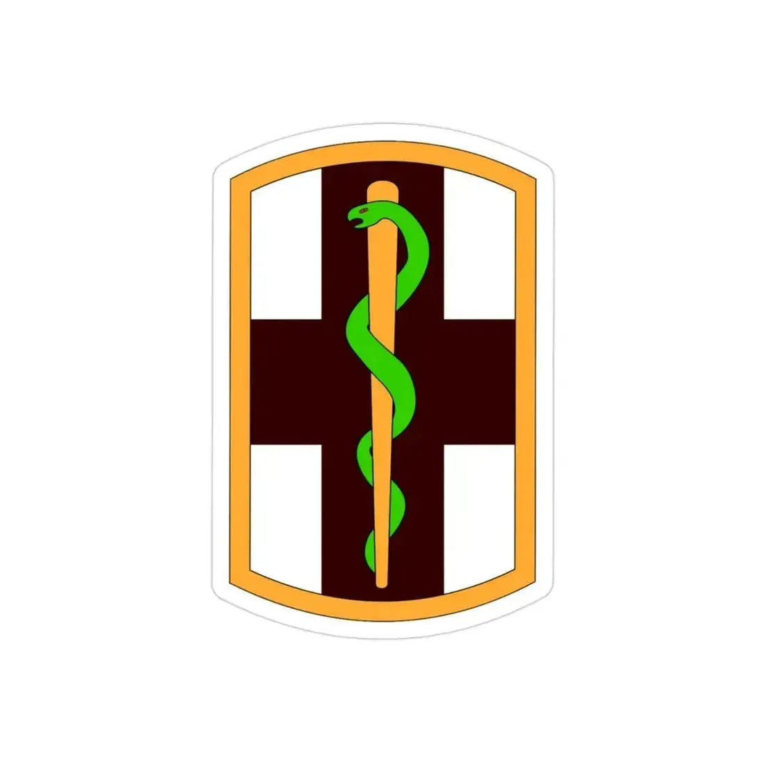 1st Medical Brigade (U.S. Army) REVERSE PRINT Transparent Die-Cut STICKER 3 Inch Die-Cut Transparent - The Sticker Space