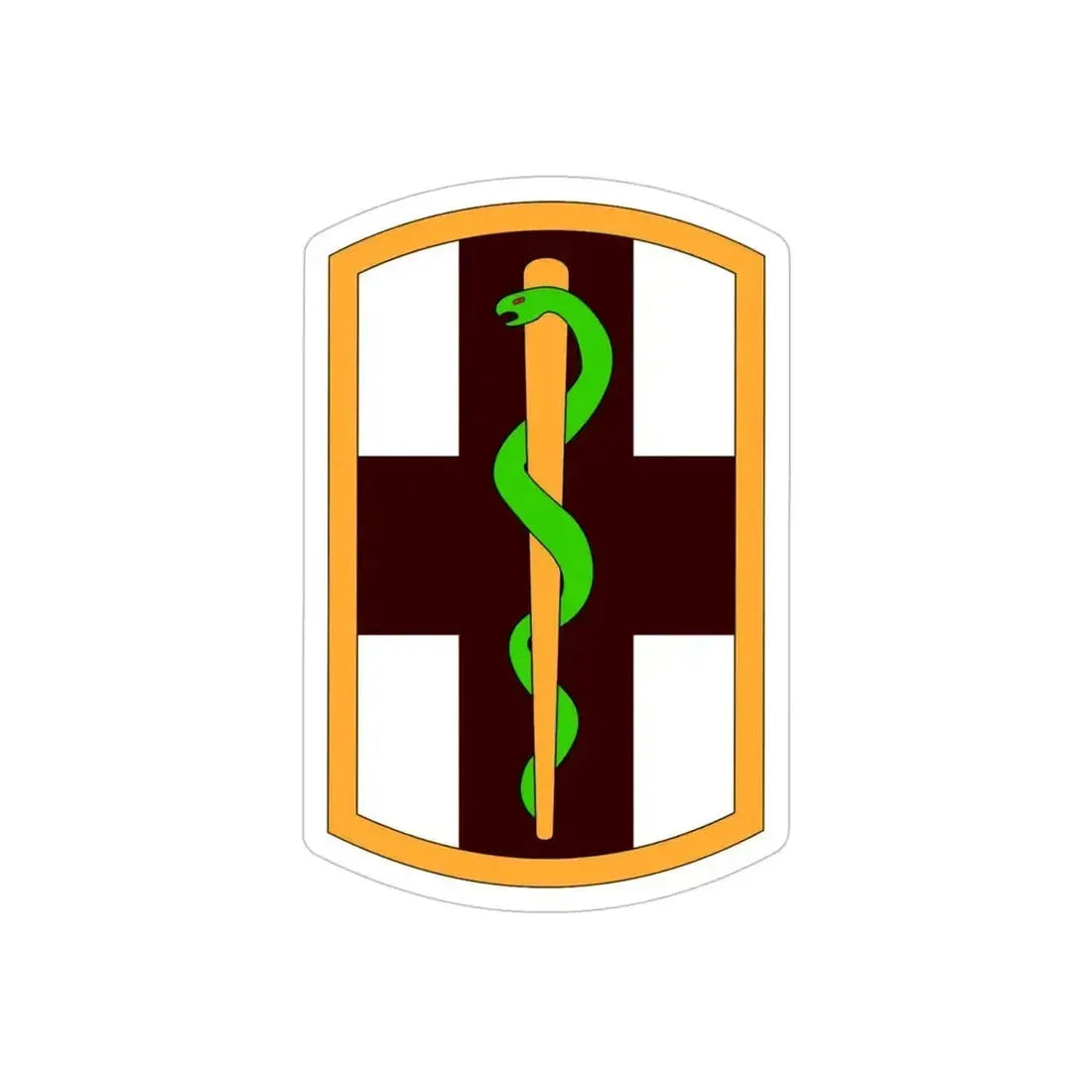1st Medical Brigade (U.S. Army) REVERSE PRINT Transparent Die-Cut STICKER 5 Inch Die-Cut Transparent - The Sticker Space