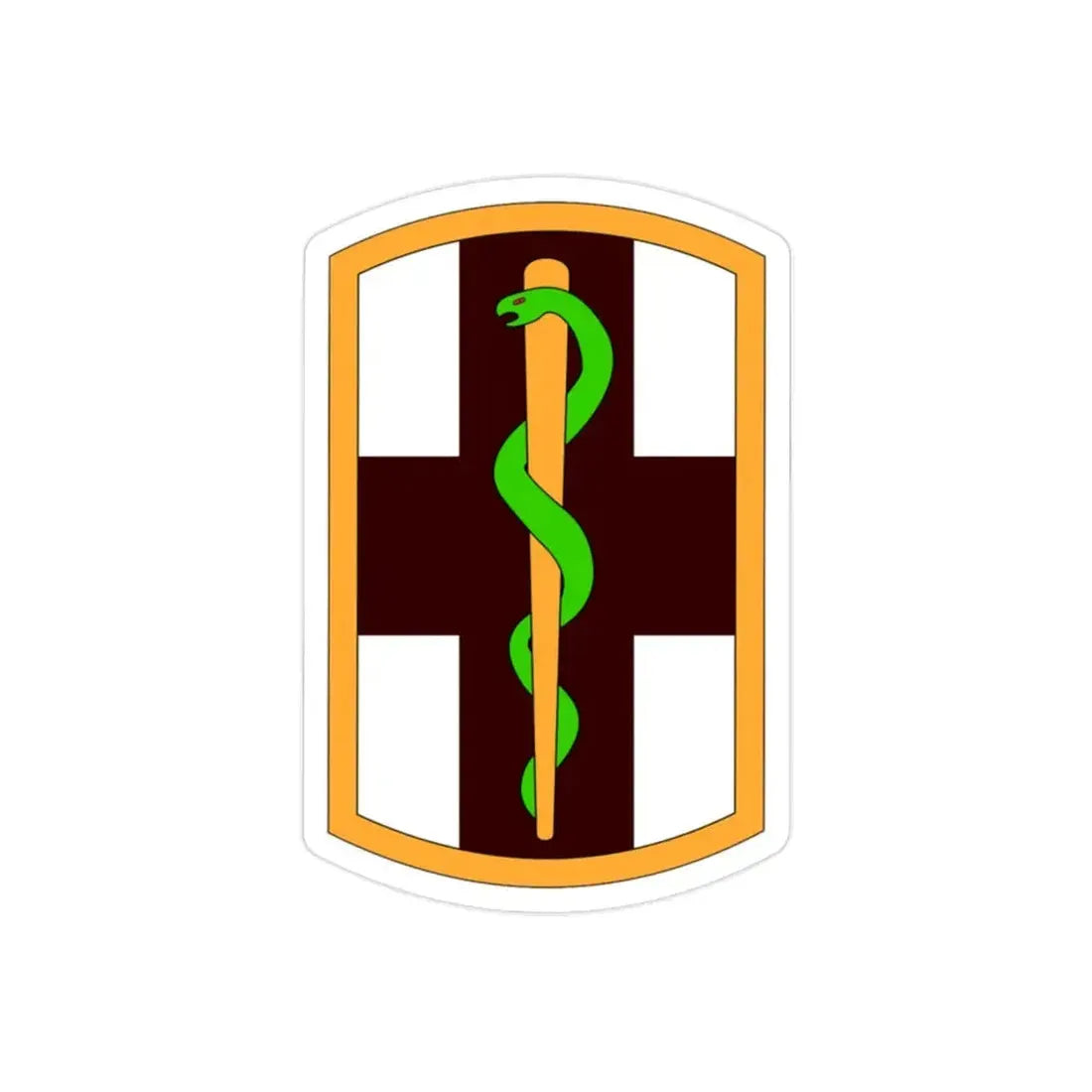1st Medical Brigade (U.S. Army) REVERSE PRINT Transparent Die-Cut STICKER - The Sticker Space