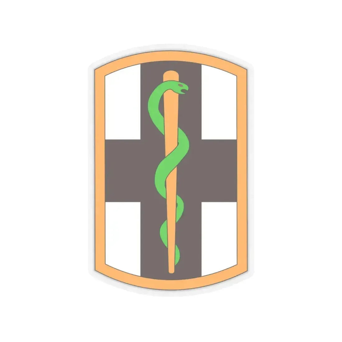 1st Medical Brigade (U.S. Army) STICKER Vinyl Kiss-Cut Decal 4 Inch Transparent - The Sticker Space