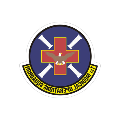 1st Medical Operations Squadron (U.S. Air Force) REVERSE PRINT Transparent STICKER-4" × 4"-The Sticker Space