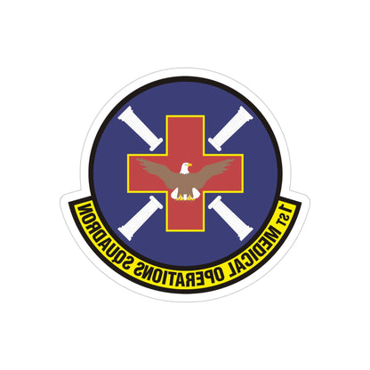 1st Medical Operations Squadron (U.S. Air Force) REVERSE PRINT Transparent STICKER-4" × 4"-The Sticker Space