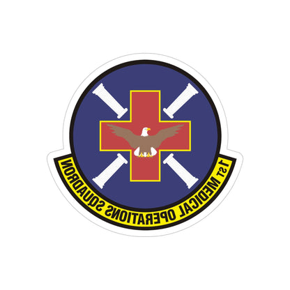 1st Medical Operations Squadron (U.S. Air Force) REVERSE PRINT Transparent STICKER-5" × 5"-The Sticker Space