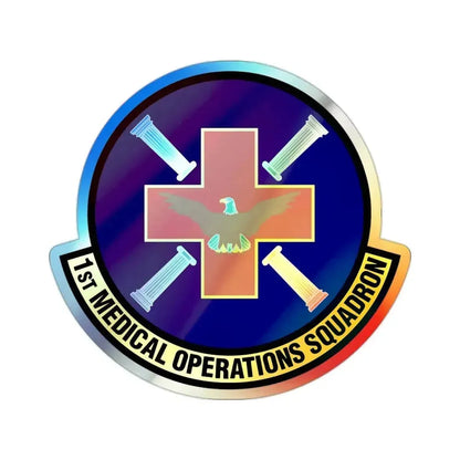 1st Medical Operations Squadron (U.S. Air Force) Holographic STICKER Die-Cut Vinyl Decal 2 Inch Holographic - The Sticker Space