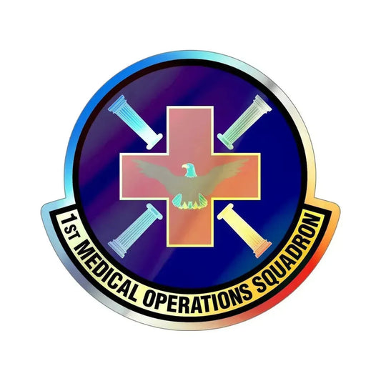1st Medical Operations Squadron (U.S. Air Force) Holographic STICKER Die-Cut Vinyl Decal 6 Inch Holographic - The Sticker Space