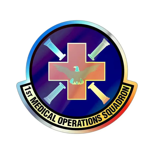 1st Medical Operations Squadron (U.S. Air Force) Holographic STICKER Die-Cut Vinyl Decal 6 Inch Holographic - The Sticker Space