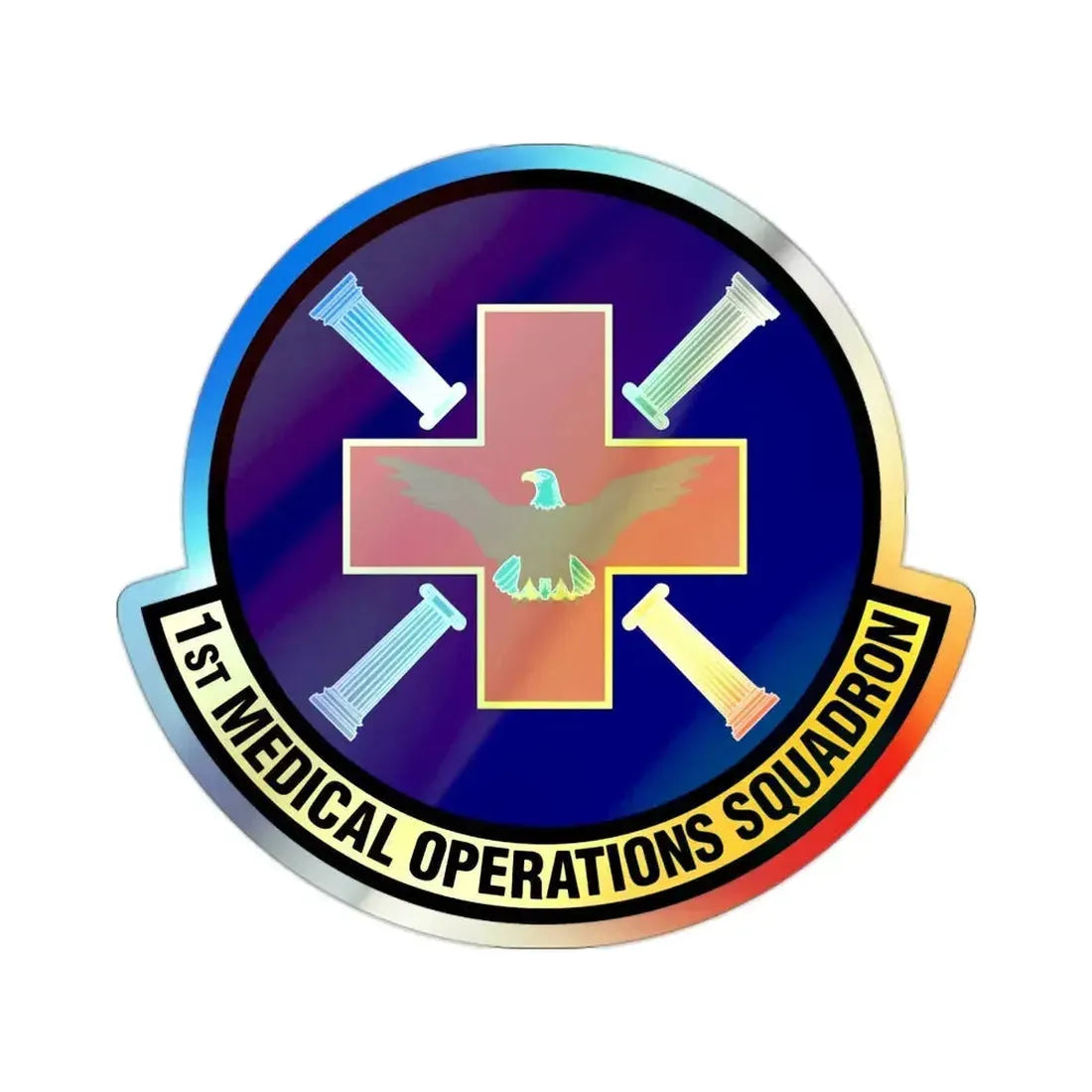 1st Medical Operations Squadron (U.S. Air Force) Holographic STICKER Die-Cut Vinyl Decal - The Sticker Space