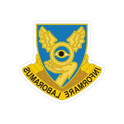 1st Military Intelligence Battalion (U.S. Army) REVERSE PRINT Transparent Die-Cut STICKER 5 Inch Die-Cut Transparent - The Sticker Space