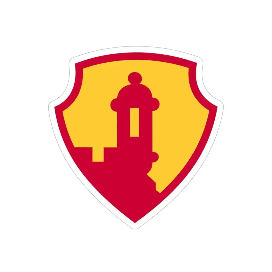 1st Mission Support Command 2 (U.S. Army) REVERSE PRINT Transparent Die-Cut STICKER 5 Inch Die-Cut Transparent - The Sticker Space