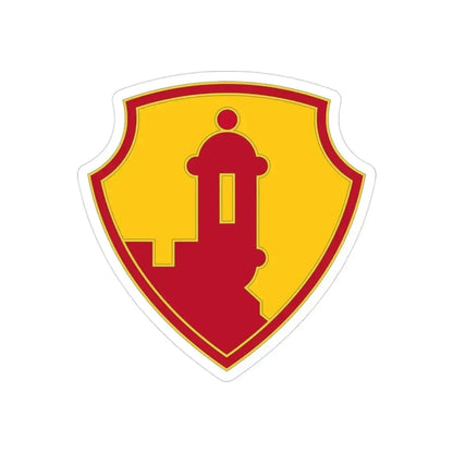 1ST MISSION SUPPORT COMMAND (U.S. Army) REVERSE PRINT Transparent Die-Cut STICKER 3 Inch Die-Cut Transparent - The Sticker Space