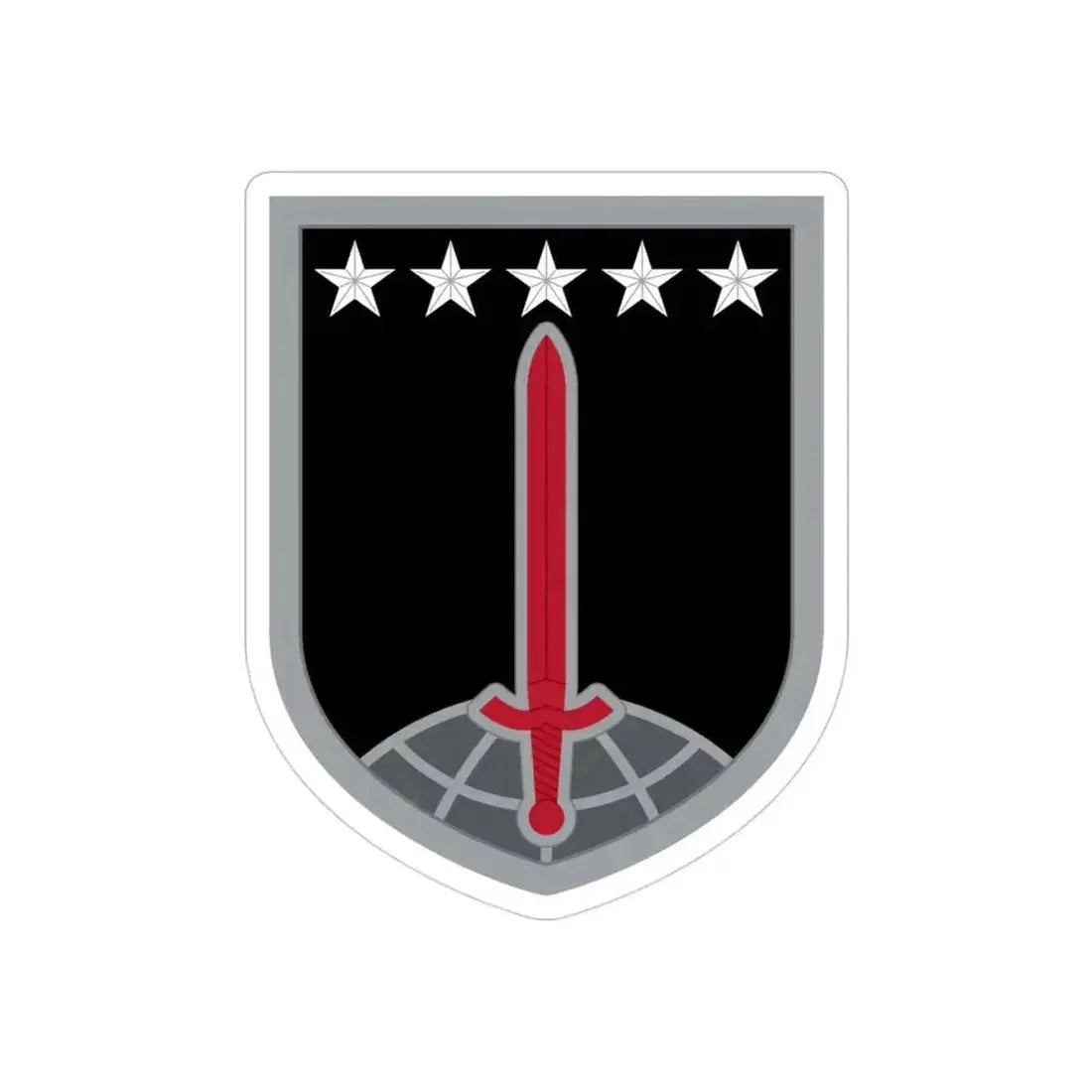 1ST MULTIDOMAIN TASK FORCE (U.S. Army) REVERSE PRINT Transparent Die-Cut STICKER 3 Inch Die-Cut Transparent - The Sticker Space