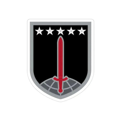 1ST MULTIDOMAIN TASK FORCE (U.S. Army) REVERSE PRINT Transparent Die-Cut STICKER 3 Inch Die-Cut Transparent - The Sticker Space